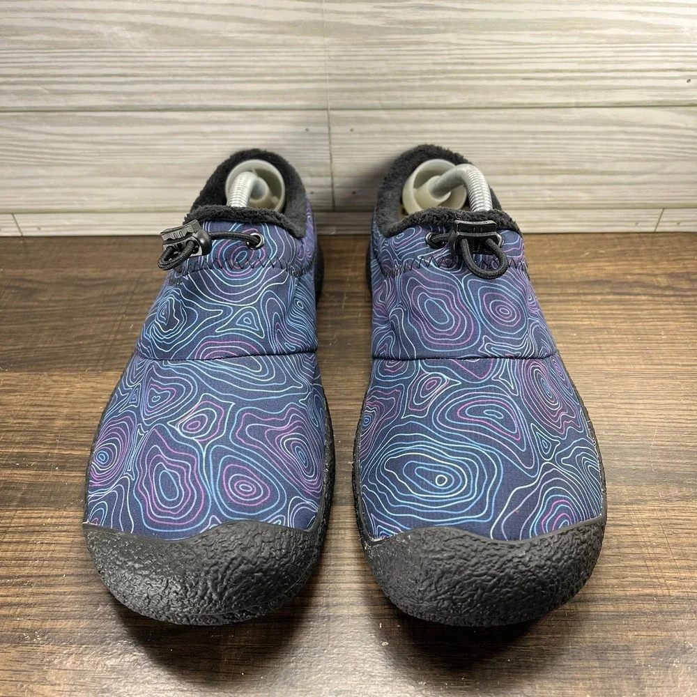 Keen Howser III Slide Topographic Pattern Women's Blue Black Shoes - W 8.5 - Picture 5 of 9